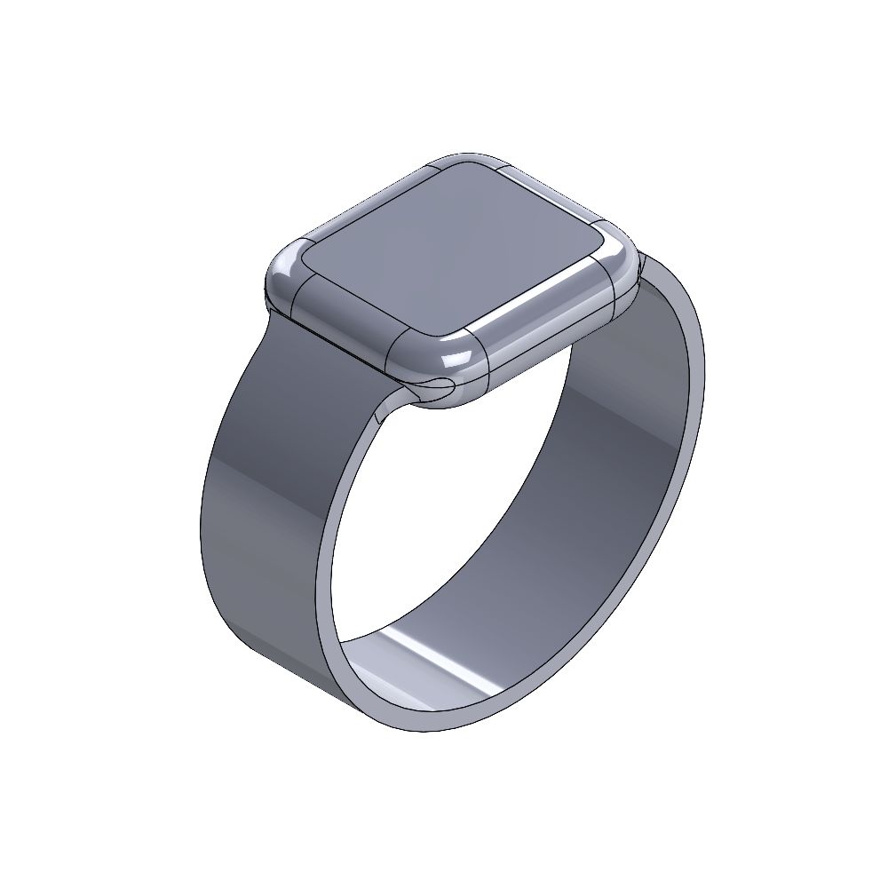 Using the edges selection filter on an Apple watch mockup design